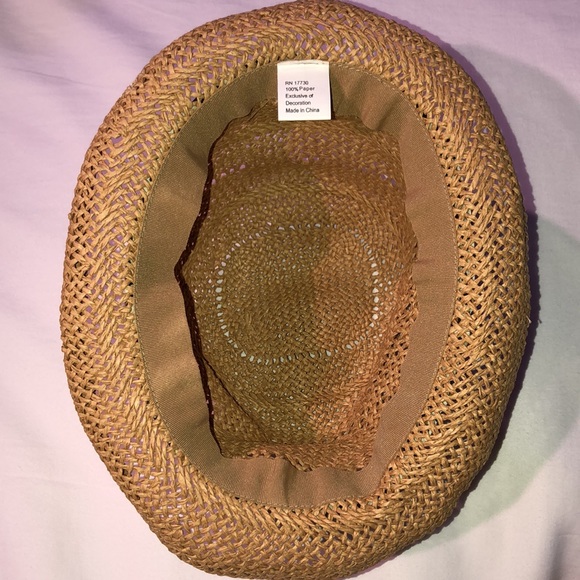 Woven Leopard Print Straw Hat - Picture 6 of 8